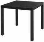 vidaXL Masă de grădină din WPC și aluminiu, 80 x 80 x 74 cm, negru (42790)