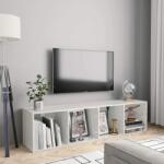 vidaXL Bibliotecă/Comodă TV, alb extralucios, 143x30x36 cm (800267) Raft