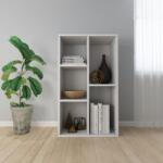 vidaXL Bibliotecă/Servantă, alb extralucios, 50x25x80 cm, PAL (800168) Biblioteca