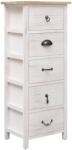 vidaXL Dulap lateral, 35 x 25 x 87 cm, lemn de paulownia (284077) Comoda