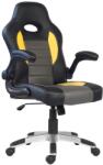 Antares Speedway gamer szék műbőr borítás műanyag lábkereszt fekete-szürke-sárga (ANKHSZ342-1)