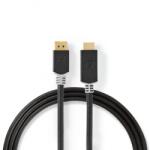 Nedis Cablu Displayport la HDMI 4K60Hz T-T 2m, Nedis CCBW37104AT20 (CCBW37104AT20)