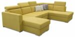Tempo Luxus kivitelű ülõgarnitúra, sárga/barna párnák, jobbos, MARIETA U