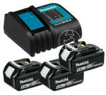 Makita BL1850B + DC18RC set incarcator si acumulator 18 V | 5 Ah (3x632F15-1+1x195584-2)