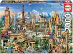 Educa Puzzle Europe Landmarks Educa 2000 piese cu lipici Fix de la 11 ani (EDU17697) Puzzle