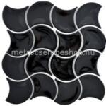  FEKETE FÉNYES avantgarde HALPIKKELY fali csempe