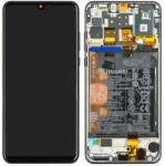 Huawei P30 Lite (2020) - LCD Kijelző + Érintőüveg + Keret + Akkumulátor (Midnight Black) - 02352PJM Genuine Service Pack, Black