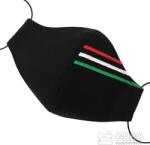 GR80 Magyar nemzeti hímzéses textil maszk (szájmaszk / arcmaszk), 3 rétegű, PP szűrős, fekete színű