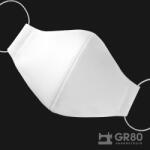 GR80 Elegáns, hófehér panama textil maszk (szájmaszk / arcmaszk), 3 rétegű, PP szűrős