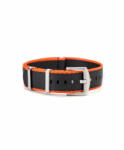 Watchbandit WB Original prémium Nato óraszíj, fekete/narancs, 18mm