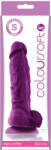 NS Novelties Dildo Clasic Coloursoft, Mov, 12.7 Cm Dildo