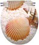 Panitalia Lecsapódásgátlós duroplast WC ülőke Kagylós mintás, rozsdamentes fémzsanérral (471284)