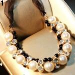  Colier fashion White & Black