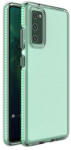 Hurtel Spring tok világos TPU gél védőburkolat színes kerettel Samsung Galaxy S21 Ultra 5G menta