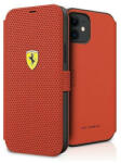 Ferrari FESPEFLBKP12SRE iPhone 12 mini 5, 4" piros könyv On Track Perforált telefontok
