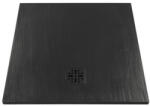 MARMY Basalto 100x100 zuhanytálca Cavalli Black 808121101054 +ajándék szifon (80 8121 10 10 54)