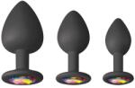 NS Novelties Set 3 Dopuri Anale Cu Bijuterie Glams Spades Trainer Kit, Negru