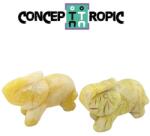  Elefant - Figurina din Jasp Lemon - 28-32 x 20-21 x 12-13 mm - 1 Buc