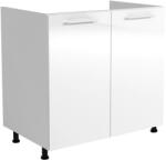 Halmar Vento dk-80/82 mosogató szekrény magasfényű fehér - mindigbutor