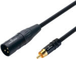 Soundsation WM-PXMRCA09 - Wiremaster szimmetrikus patch kábel: XLR(papa)-RCA / 0.9m - R355R