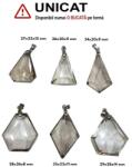  Pandantiv din Cuart Fumuriu Neregulat Fatetat - 26-34 x 20-28 x 8-14 mm - 1 Buc