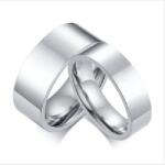Ékszerkirály Férfi karikagyűrű rozsdamentes acélból, ezüst, 11-es méret (R-517S_5)