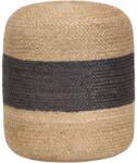 vidaXL Taburet lucrat manual, gri închis, 40 x 45 cm, iută (248078) Canapea