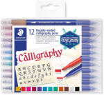 S Marker caligrafie, 2 capete, STAEDTLER Calligraphy, 12 buc/set