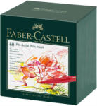 Faber Marker cu varf pensula FABER-CASTELL Pitt Artist Pen Brush Studio, 60 buc/set, FC167150