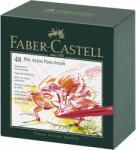 Faber Markere cu varf pensula FABER-CASTELL Pitt Artist Pen Brush Studio, 48 buc/set, FC167148