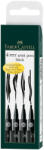 Faber-Castell Marker cu varf pensula negru FABER-CASTELL Pitt Artist Pen, 4 buc/set, FC167139