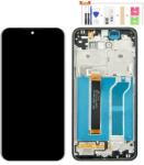  NBA001LCD101301 LG Q51 fekete LCD kijelző érintővel kerettel előlap (NBA001LCD101301)