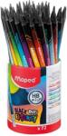 Maped Creion grafit HB cu guma de sters, 72 buc/set, Black Peps Energy Maped 852002