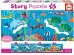 Educa Puzzle pentru cei mici Story Underwater World Educa poveste despre lumea subacvatică 26 piese de la 3 ani (EDU18902) Puzzle