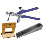 SKT SKT20 ÉKES szintező, 100db ÉK + 100db TALP +1db FOGÓ 1mm fuga 5-15mm laphoz (skt2011cs10) (skt2011cs10)