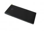 Sony E6853 Xperia Z5 Premium single sim gyári előlap keret, lcd kijelző és érintőpanel fekete**