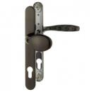 Hoppe Maner usa termopan, Hoppe New York, exterior, 92 x 30 mm, buton fix, material aluminiu, culoare maro RAL8707