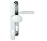 Hoppe Maner usa termopan, Hoppe New York, exterior, 92 x 30 mm, buton fix, material aluminiu culoare alb