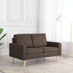 vidaXL Canapea cu 2 locuri, maro, material textil (288705) Canapea