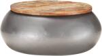 vidaXL Măsuță de cafea, gri, 68x68x30 cm, lemn masiv reciclat (323530) Masa de cafea