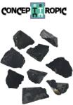 Mineral Natural Shungit Rusia Brut 13-18 x 10-15 mm - ( S ) - 1 Buc