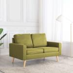 vidaXL Canapea cu 2 locuri, verde, material textil (288708) Canapea