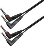 Soundsation GL-2AJM2AJM15 - Adapter kábel: 2x6.3mm pipa Jack papa MONO - 2x6.3mm pipa Jack papa MONO / 1.5m - R396R