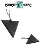  Pandantiv Triunghi Femei Shungit Rusia - Protectie EMF - 45-47 x 45-47 x 3-4 mm - 1 Buc