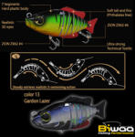Biwaa SWIMBAIT SEVEN SECTION S6 15cm 60gr 13 Gardon Laser