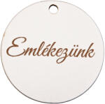  3 db. "Emlékezünk" feliratos, 5cm-es fa korong (SH5-04)