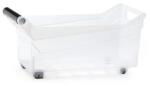 Prosperplast átlátszó tárolódoboz 10L fogantyús, görgős (NUK3L)