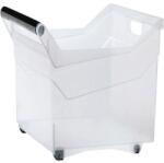 Prosperplast átlátszó tárolódoboz 44L fogantyús, görgős (NUK5H)