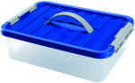 HEIDRUN Clipbox Átlátszó Tároló doboz 9, 0L 40x29x11cm fogantyúval, Clippes tetővel (1633)