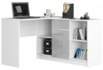 AKORD Sarok íróasztal 120x126cm fehér, magasfényű fémszínű, jobbos kivitel (OP0LZESMETPOL)